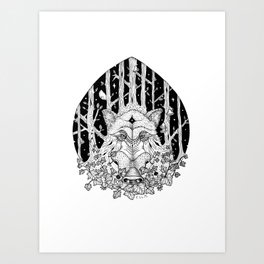 The Keepers of The Forest - Wild Boar Art Print