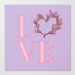 Sakura love Canvas Print