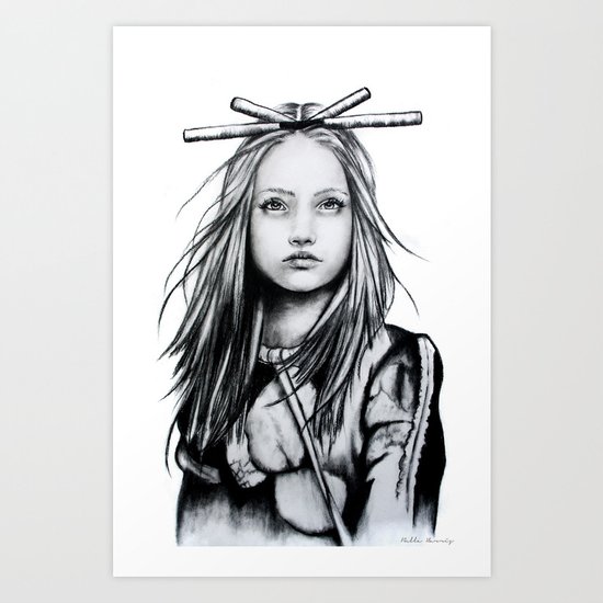 Bamboo Hair Art Print