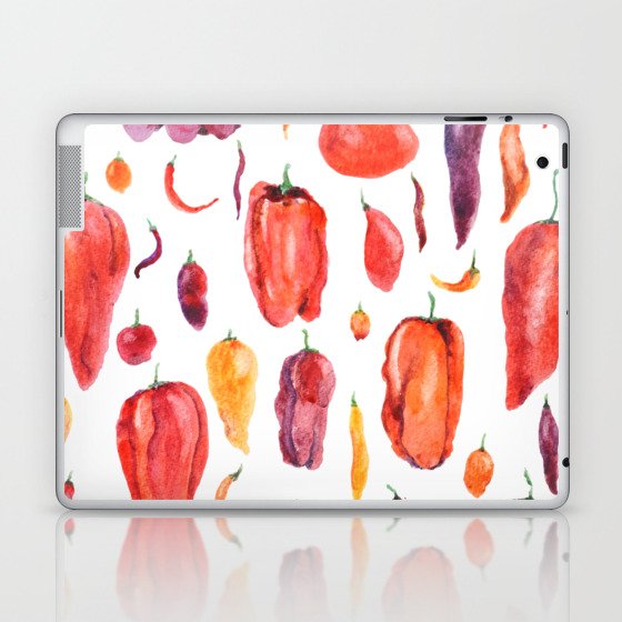 colorful chili pepper arts  Laptop & iPad Skin