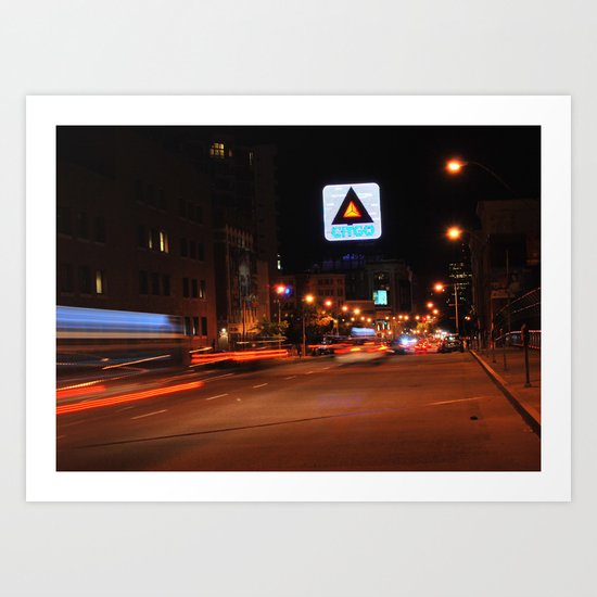 See It Go -- Boston Night. Kenmore Square Art Print