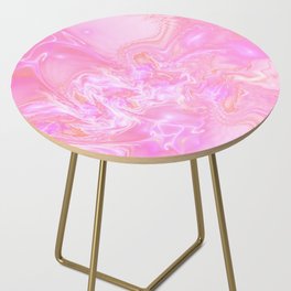Neon Pink Fantasy Marble Side Table