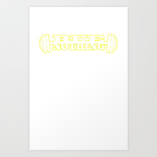 RUE NOTHING WEIGHTS YELLOW Art Print