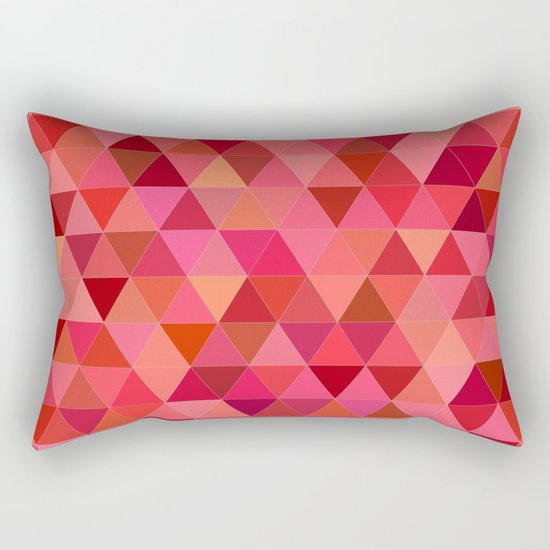 Red triangle tiles Rectangular Pillow