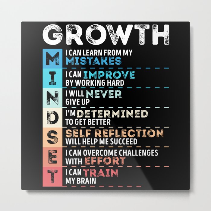 Motivational Quotes Growth for Entrepreneurs Metal Print