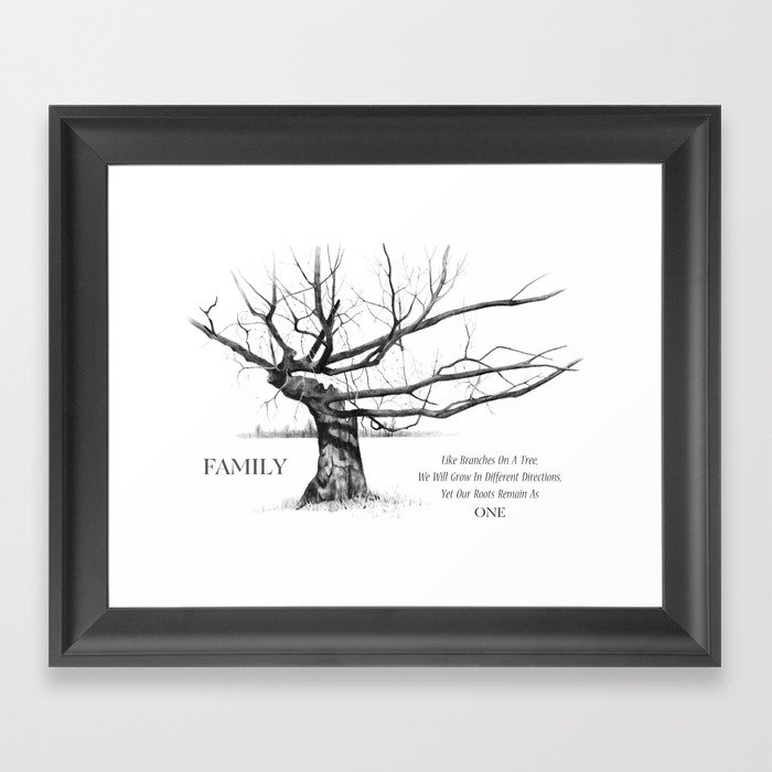 Gnarled Tree In Pencil With Quote About FAMILY Unity And, 47% OFF