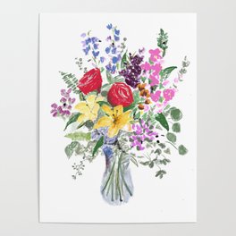 Explosion or flowers Poster