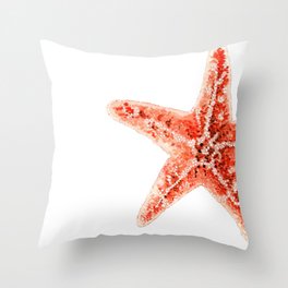 Coastal. Star Fish. Watercolor. Throw Pillow