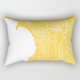 Burlington map yellow Rectangular Pillow