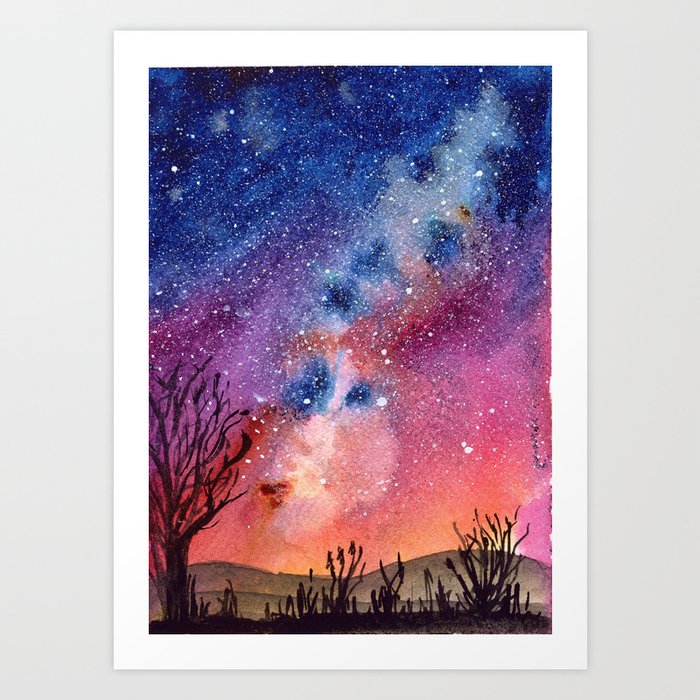 Galaxy Tree Art Print