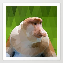 Monkey Cyrano Art Print | Animal 