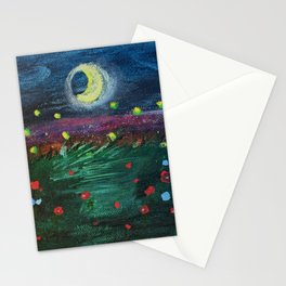 Dancing Fireflies at Midnight Stationery Card
