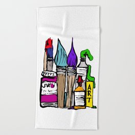 Art About Art 1 in Colour Beach Towel