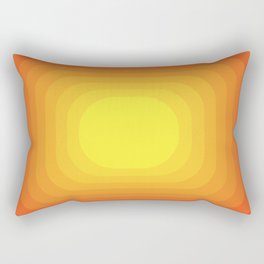 Gradient Sun Abstract Vintage Pattern Geometric Rectangular Pillow