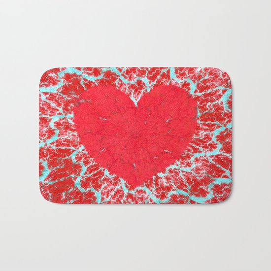 Frosty heart Bath Mat