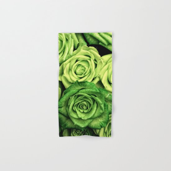 Green Roses Hand & Bath Towel