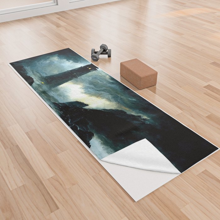 A lighthouse in the storm Yoga Towel