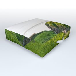 Great Britain Photography - Beautiful Green Landscape By The Sea Outdoor Floor Cushion