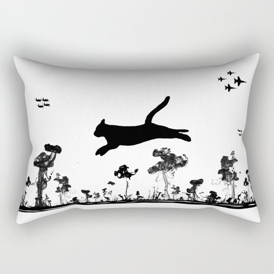 The Cat and Ink drop bombs Rectangular Pillow