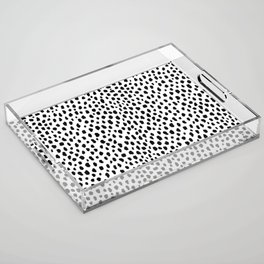 Dalmatian Spots (black/white) Acrylic Tray