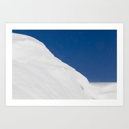 white uneven snowdrift Art Print