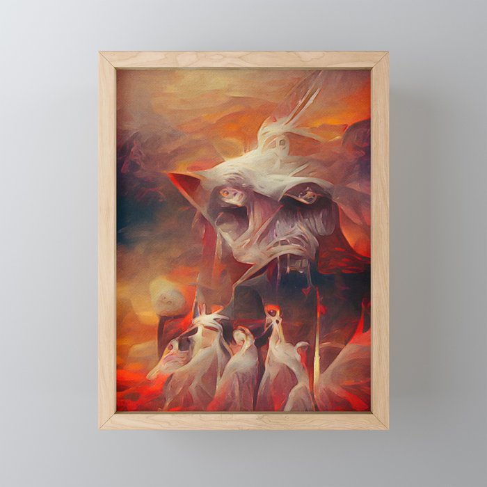 Monster of Puppets Framed Mini Art Print