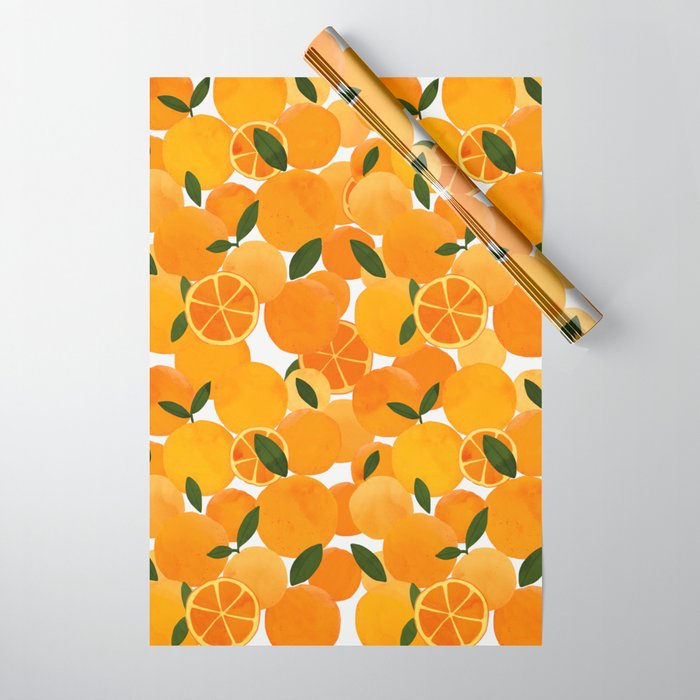 mediterranean oranges still life  Wrapping Paper