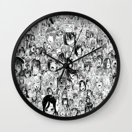 Ahegao Hentai  Wall Clock | Otaku, Pattern, Geek, Ahegao Face, Painting, Black, Fella, Emoji, Sexy, Hentai 