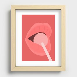 Peach Lollipop Print Recessed Framed Print