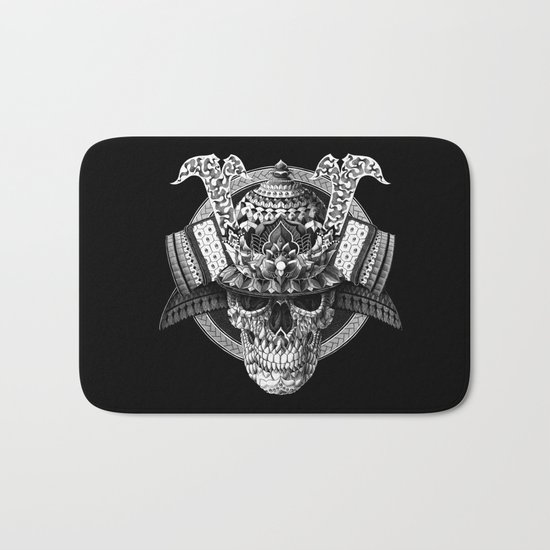 Samurai Skull Bath Mat
