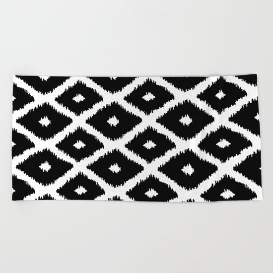 Black and White decor Beach Towel