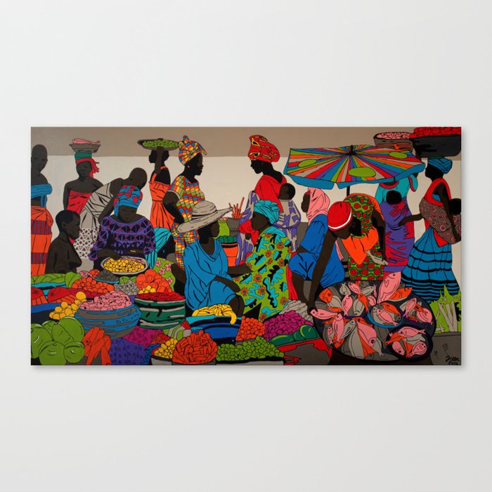 African market 3 Canvas Print