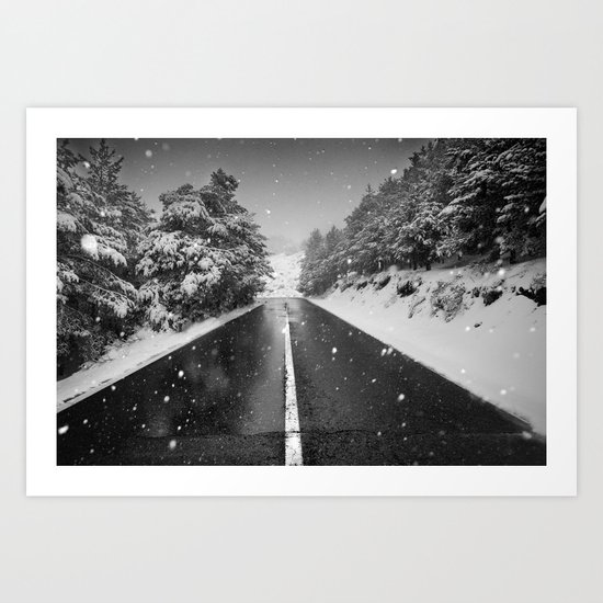 "The road". Bw Art Print
