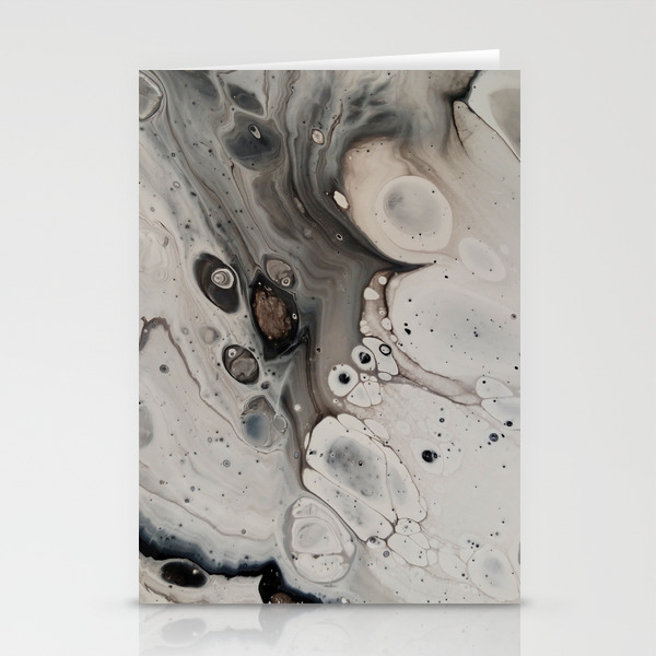 Black And White Abstract Painting Fluid Pour Silver Metallic