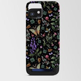 Witchy magical pattern. Nightshade. Mugwort. iPhone Card Case