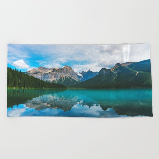 The Mountains and Blue Water Beach Towel