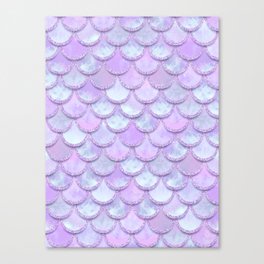 Baby Mermaid Scales Lavender Purple Canvas Print