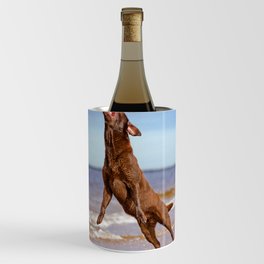 Labrador Retriever Dog Jumping Wine Chiller