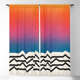Vintage California Waves Blackout Curtain