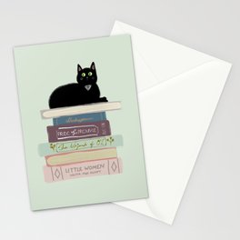 Books & Cats Stationery Cards
