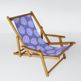 Very Peri Monstera pattern Sling Chair
