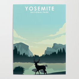 Yosemite National Park Travel Poster Poster
