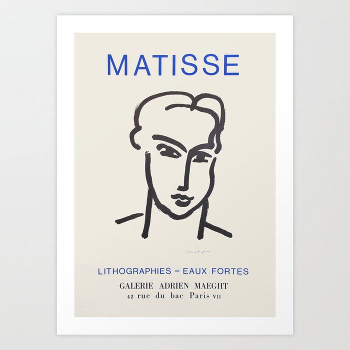 Henri Matisse - Exhibition poster Art Print by GOST-2020 | Society6