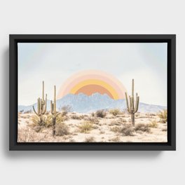 Arizona Sun rise Framed Canvas