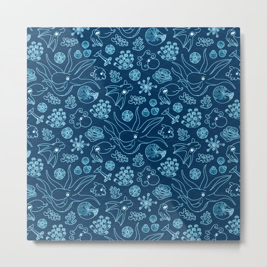 Cephalopods - Bioluminescence Metal Print