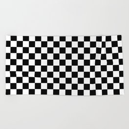 Checker (Black & White Pattern) Beach Towel
