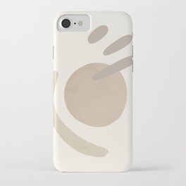 Neutral Beige Abstract Drawing 6 iPhone Case