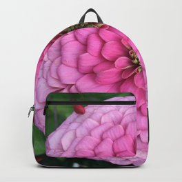 Ombre Pink Zinnia in Full Bloom Backpack | Flower, Pink, Beautiful, Spectrum, Symmetry, Layers, Garden, Gardening, Cottoncandy, Petal 