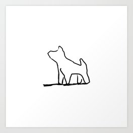 puppy dog Art Print | Simpleart, Penart, Minimal, Dog, Puppy, Drawing, Simple, Lineart 