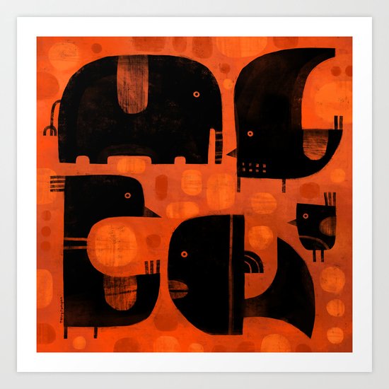 ANIMAL SHAPES Art Print
